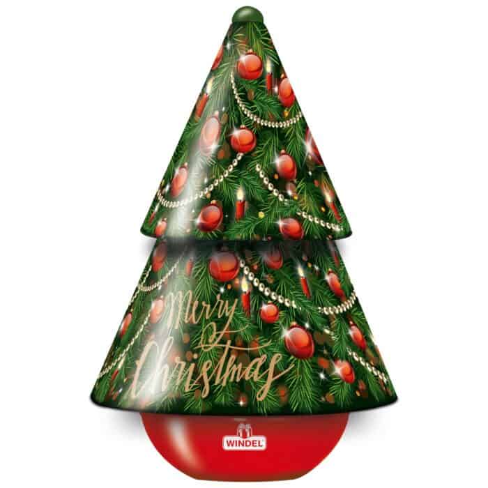 Windel Christmas tree music box chocolate 150g