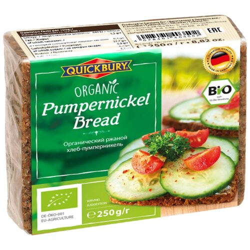 Quickbury Organic Pumpernickel Bread 250g