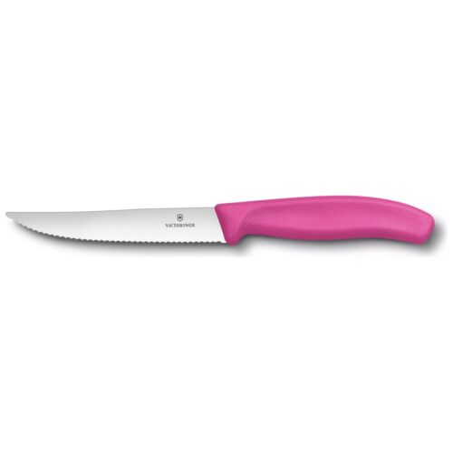 Victorinox Classic Gourmet Steak Knife With Wavy Edge Pink