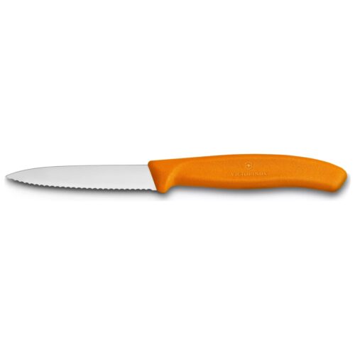 Victorinox Classic Pointy Paring Knife With Wavy Edge Orange