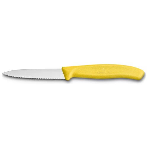 Victorinox Classic Pointy Paring Knife With Wavy Edge Yellow