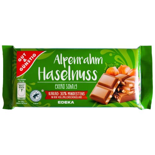 Gut & Guenstig Alpine Hazelnut Cream Chocolate Bar 100g