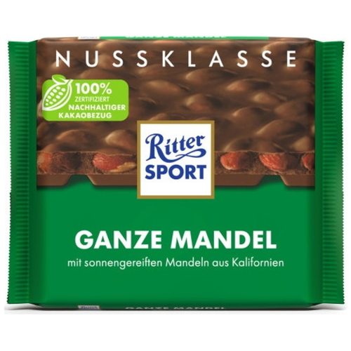 Ritter Sport Chocolate With Whole Almonds 100g