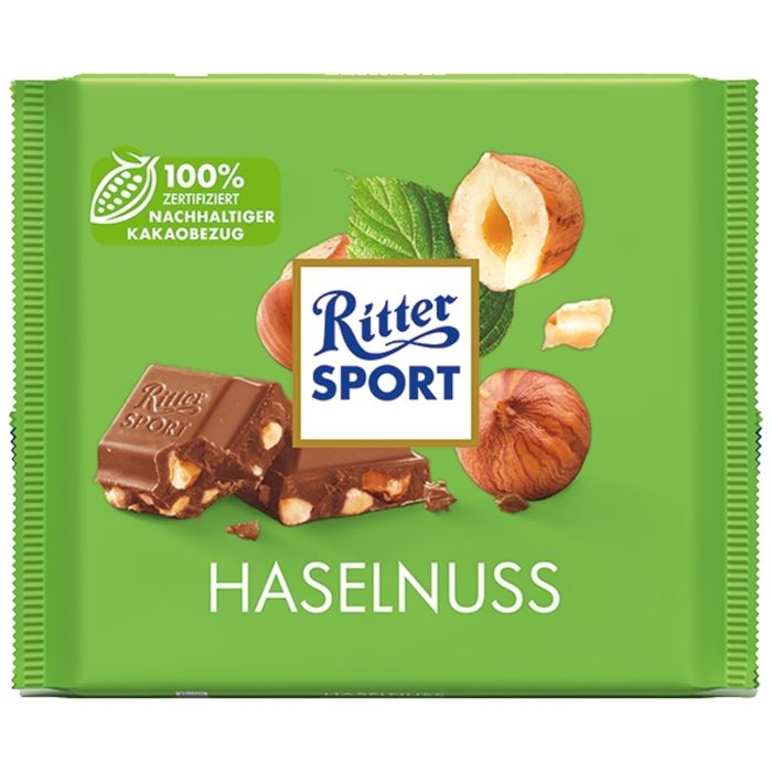 Ritter Sport Chocolate with Hazelnut Pieces 100g