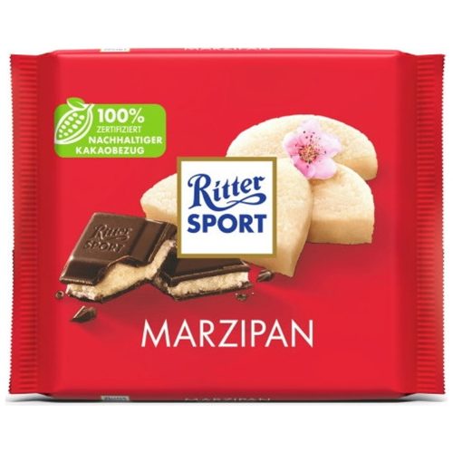 Ritter Sport Marzipan Semi Sweet Dark Chocolate 100g