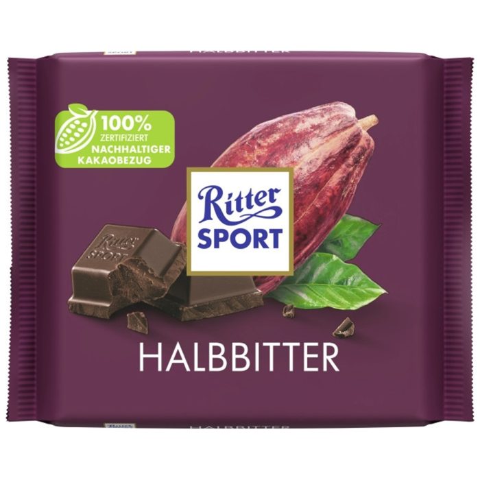 Ritter Sport Semi Sweet Dark Chocolate 100g