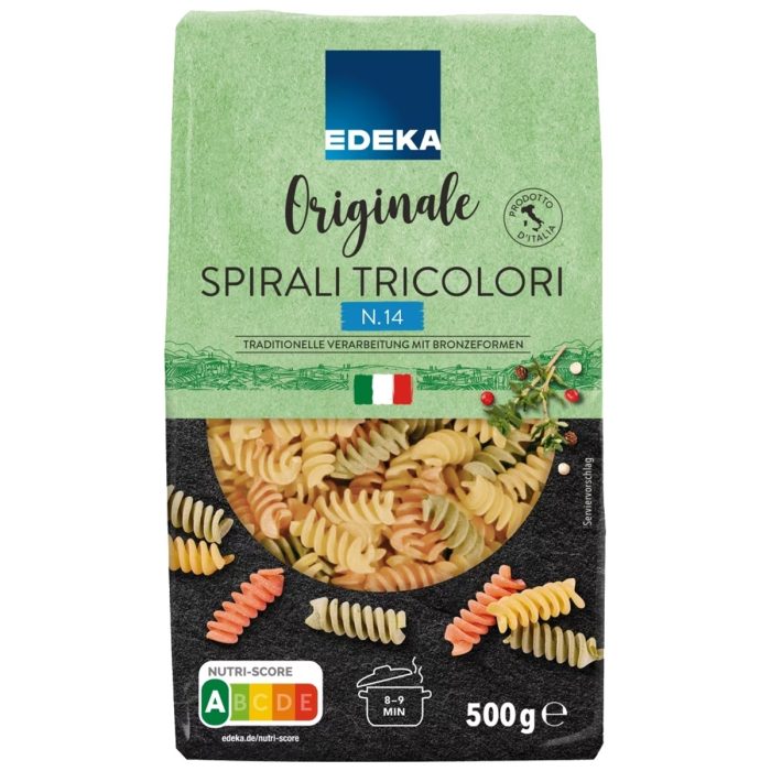 Edeka Italia Spirali Tricolore Pasta 500g