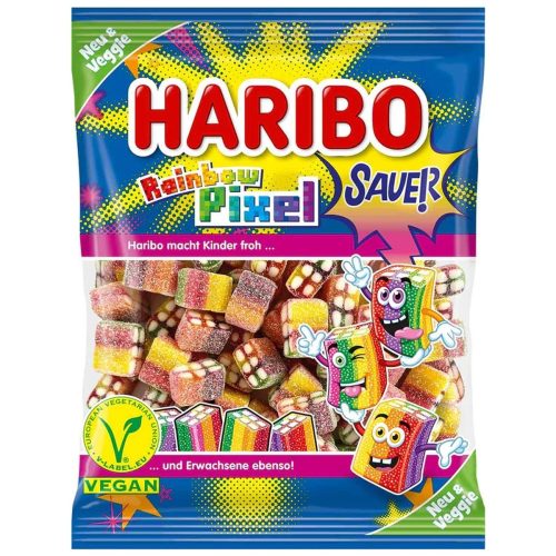 Haribo Rainbow Pixel Sour Fruit Gums 160g