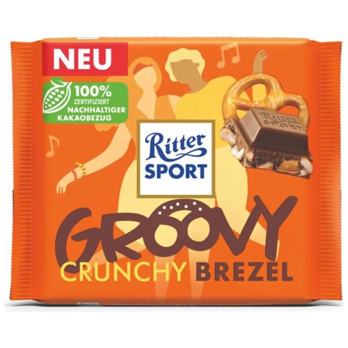 Ritter Sport Crunchy Bretzel Chocolate Bar 100g