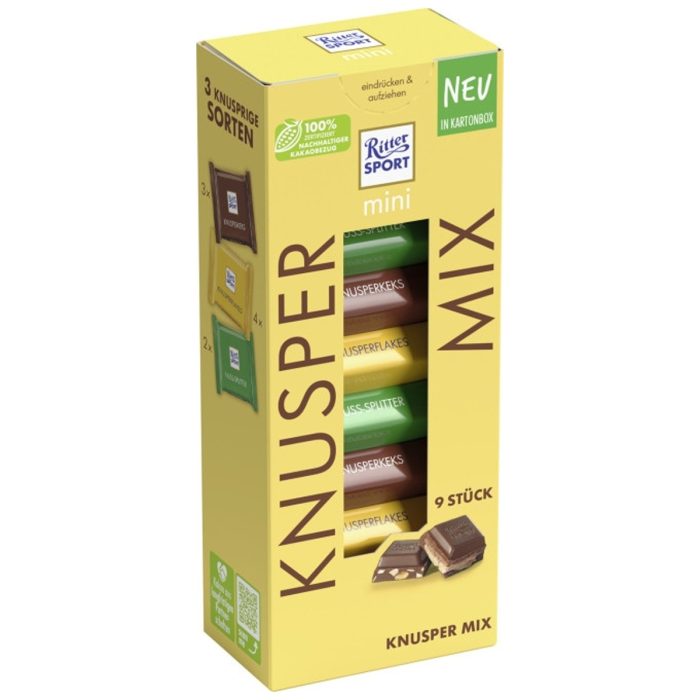 Ritter Sport Mini Chocolate Crunchy Mix Tower 150g