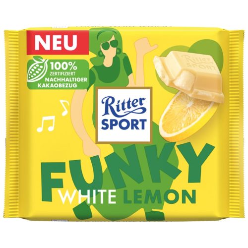 Ritter Sport White Lemon Chocolate Bar 100g