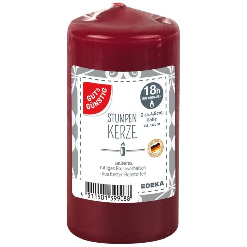 Gut und Guenstig Candle Red 100x50mm