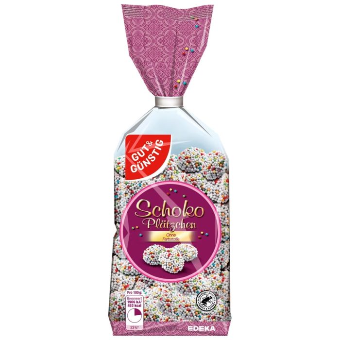 Gut and Guenstig Chocolate Cookies With Coloured Sprinkles 200g