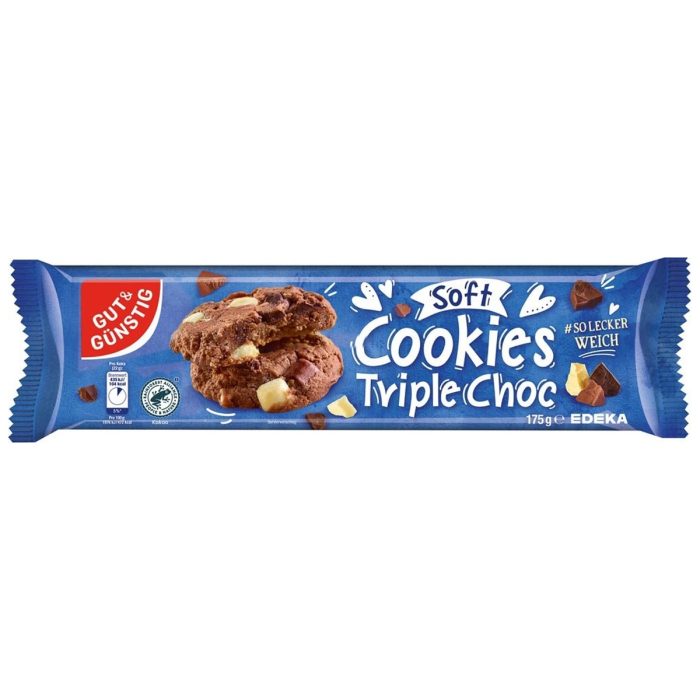 Gut and Guenstig Soft Cookies Triple Choc 175g