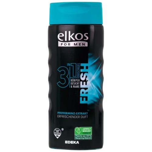 Elkos Shower Gel For Men 3 In 1 Fresh 400ml