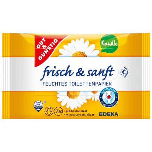 Gut und Guenstig Toilet Wipes Chamomile 2-Pack (2x70 Wipes)