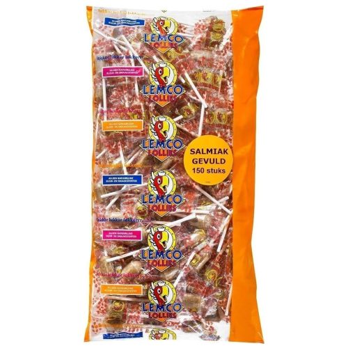 Lemco Salmiak Licorice Lollypops 1.5kg