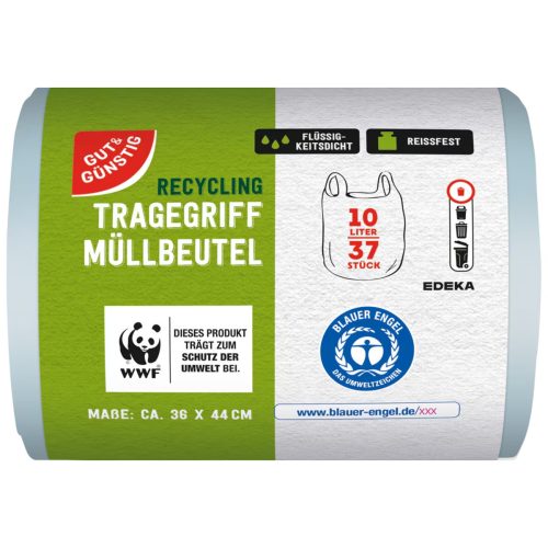 Gut Und Guenstig Bin Liner With Handle 10L 37 Pack