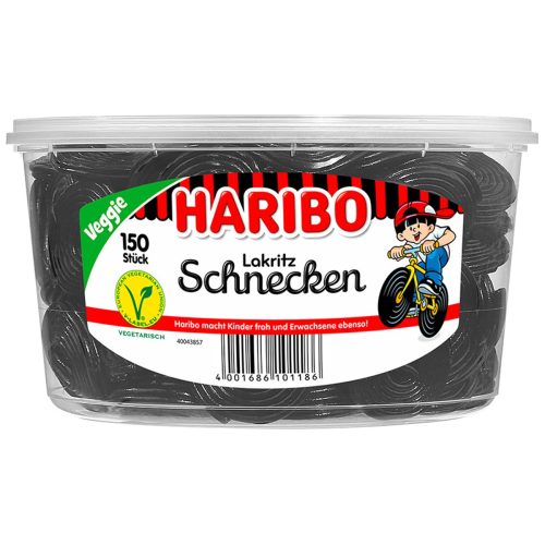 Haribo Liquorice Snails 150 Pk