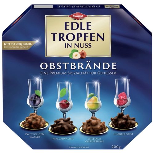 Trumpf Edle Tropfen Obstlikoere Fruit Liquors Hazelnut Chocolates 200g